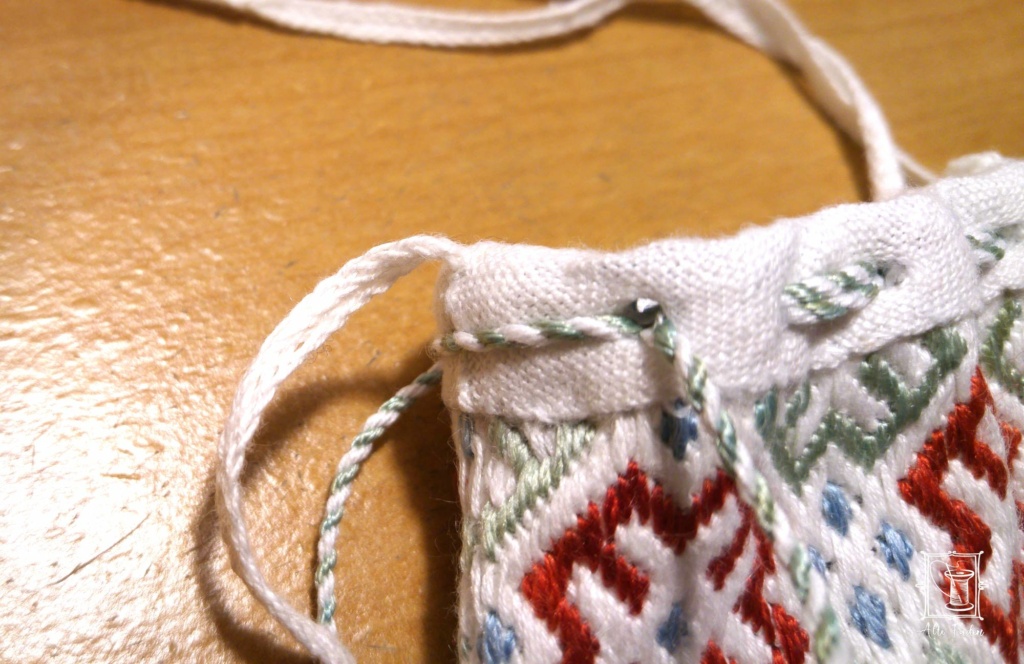 löcher bohren, Ahle, awl, drawstring, purse, zugband,